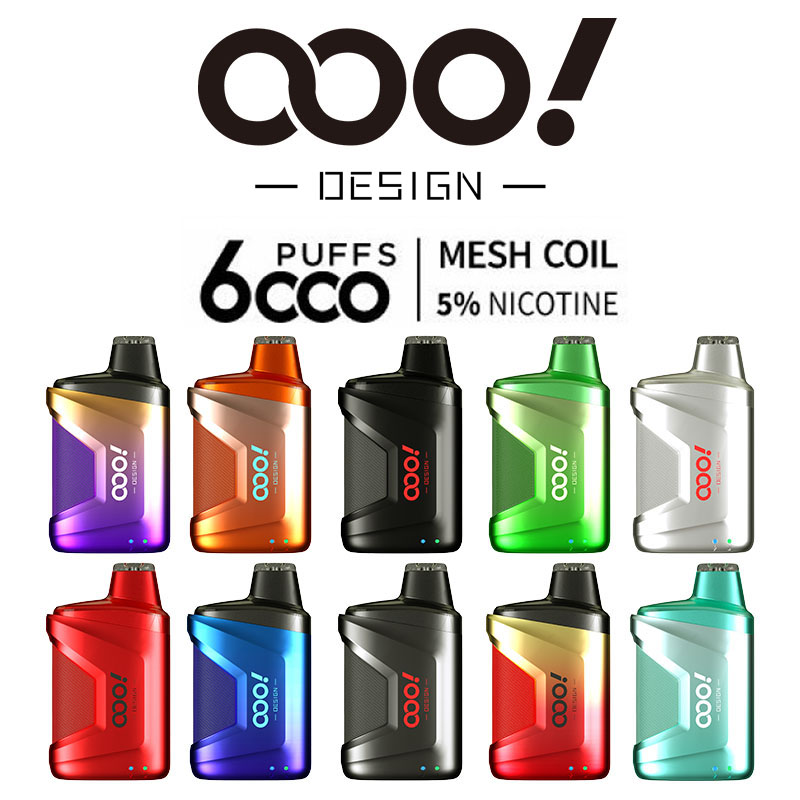 OOO！DESIGN 6000 Puffs Diposable Vape POD with an exceptional experience RAZ CA6000 model